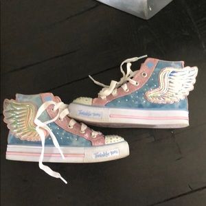 Sketchers US13 light up twinkle toes wing high top